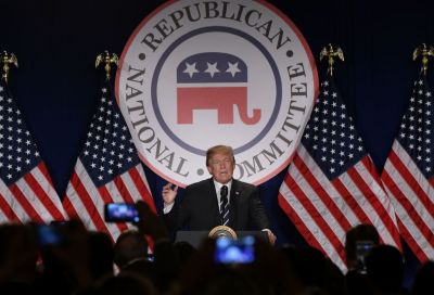 President Trump Speaks At The Republican National Committee Winter Meeting
