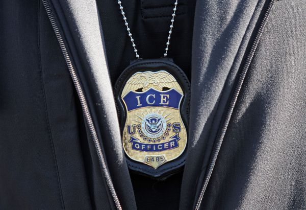 REVERE, MA. – SEPTEMBER 25: ICE agent badge on September 25, 2019 in Revere, Massachusetts.  (Staff Photo By Matt Stone/MediaNews Group/Boston Herald)