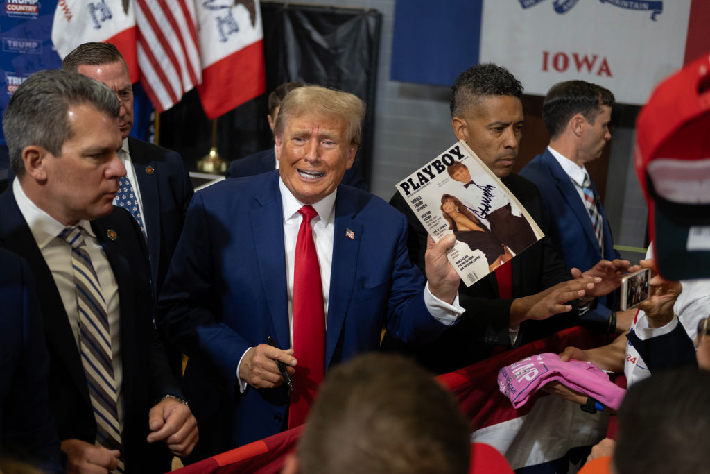 Former President Trump Holds Campaign Rally In Fort Dodge, Iowa