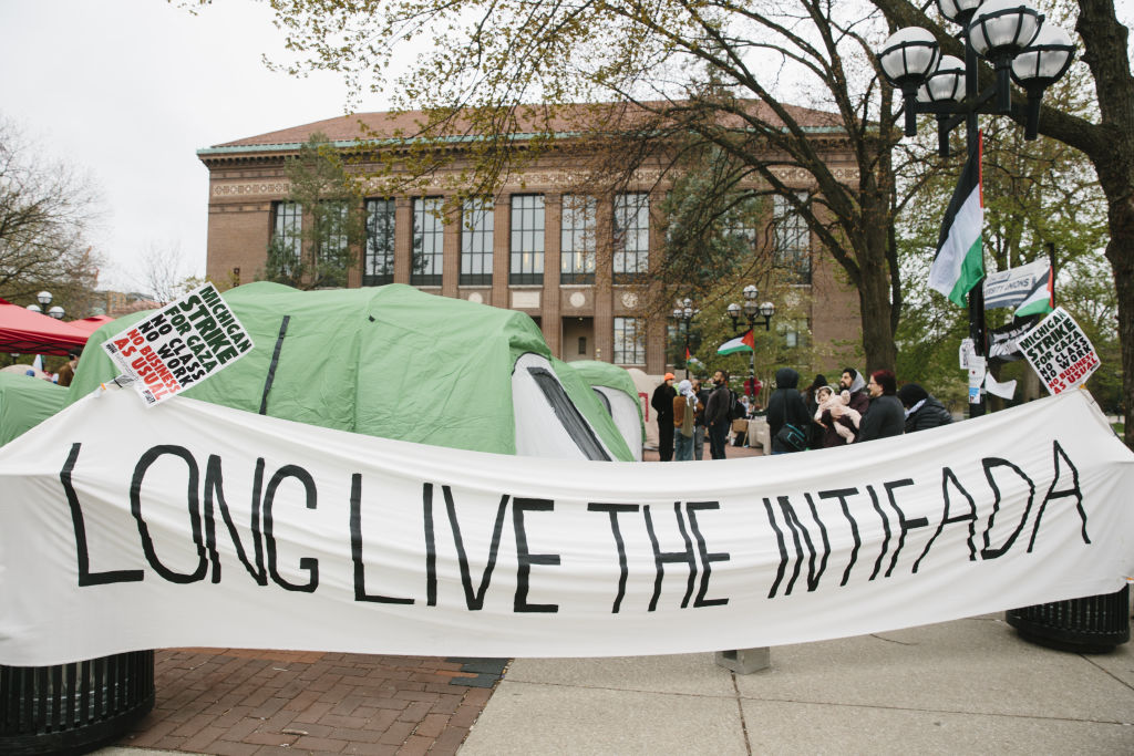 Pro-Palestinian protest in the University of Michigan