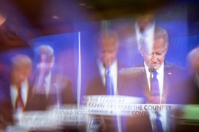 Americans Watch Final Presidential Debate Between Donald Trump And Joe Biden