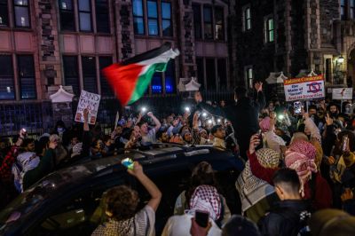 Protestors From CUNY And Columbia Rally One Day After Police Break Up Encampments
