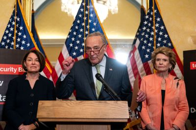 Senate Democrats Hold News Conference To Discuss Border Act