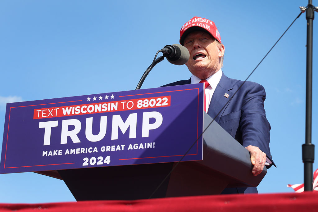 Donald Trump Campaigns For President In Racine, Wisconsin
