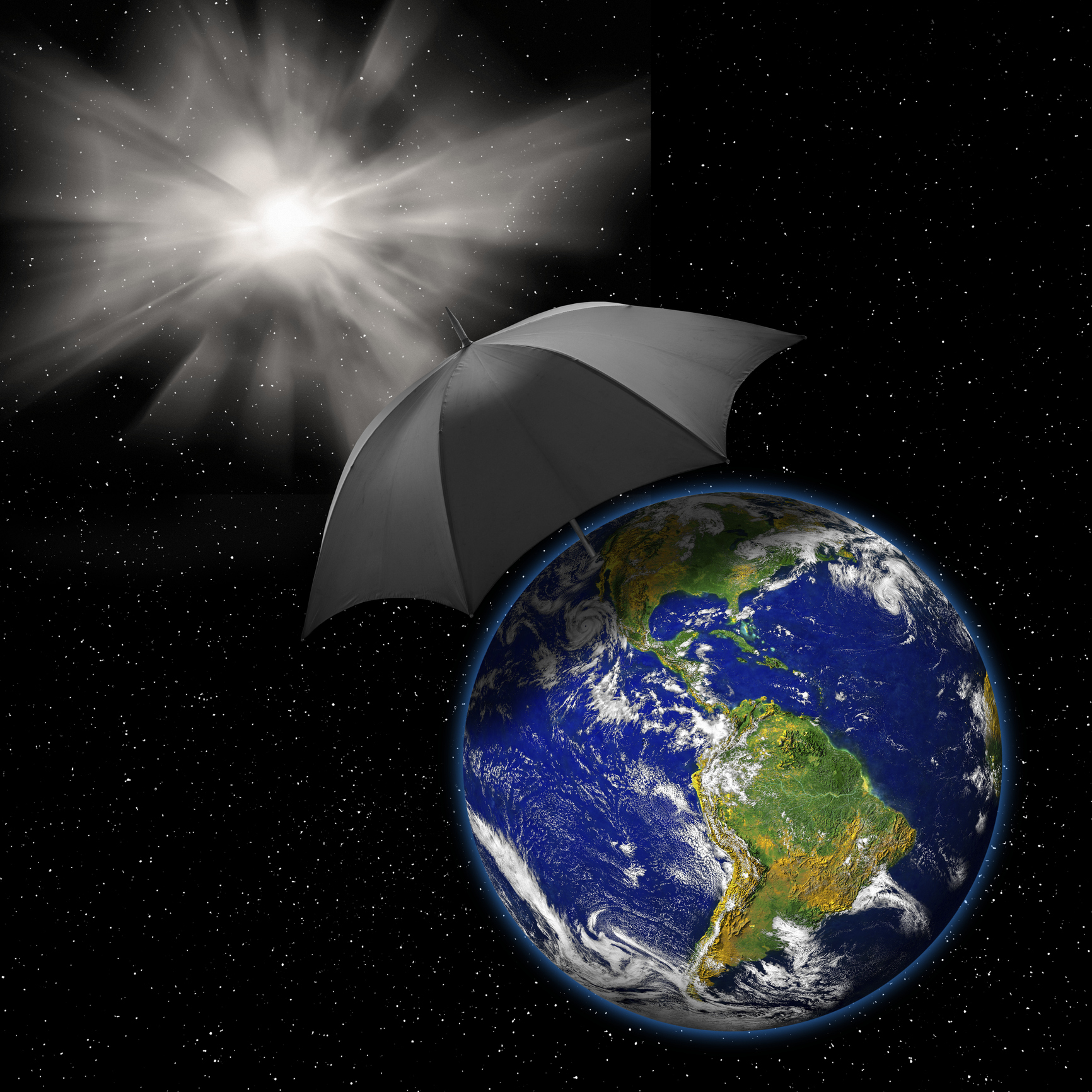 Geoengineering, conceptual illustration