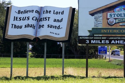 Billboards by country road