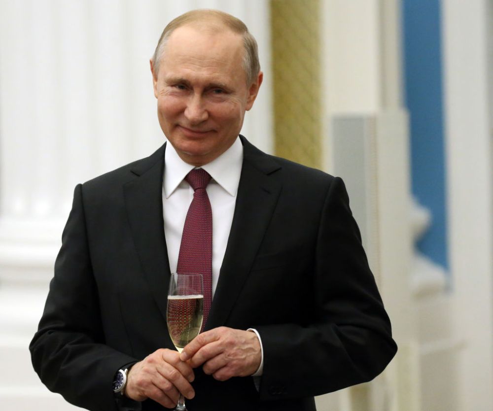 Russian President Vladimir Putin attends the state awarding ceremony at the Kremlin