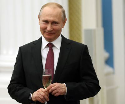 Russian President Vladimir Putin attends the state awarding ceremony at the Kremlin