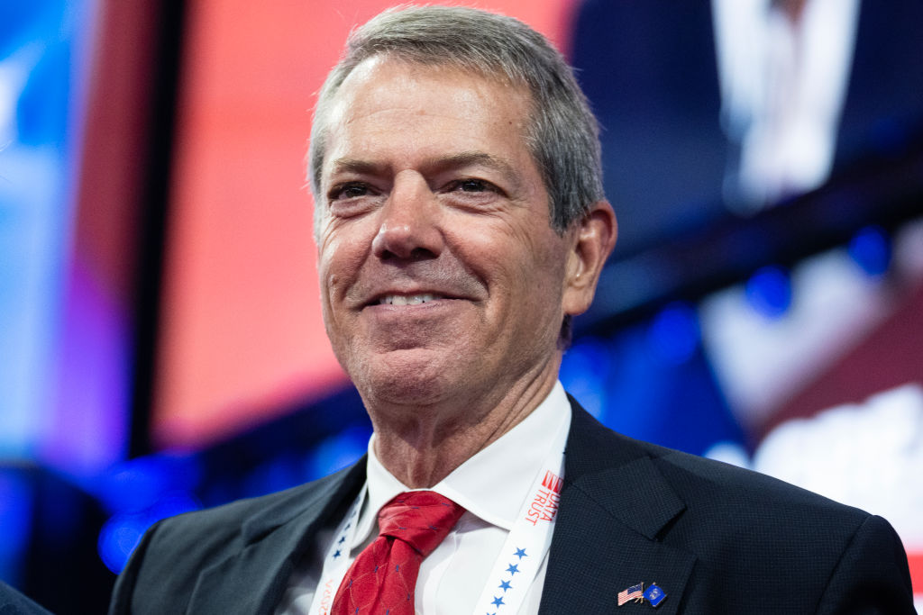 Nebraska Gov. Jim Pillen appears at the Fiserv Forum on the last night of the Republican National Convention in Milwaukee, on July 18, 2024. (Tom Williams/CQ-Roll Call, Inc via Getty Images)