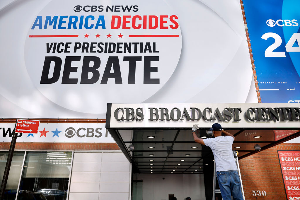 CBS Prepares For The First 2024 Vice Presidential Debate In New York