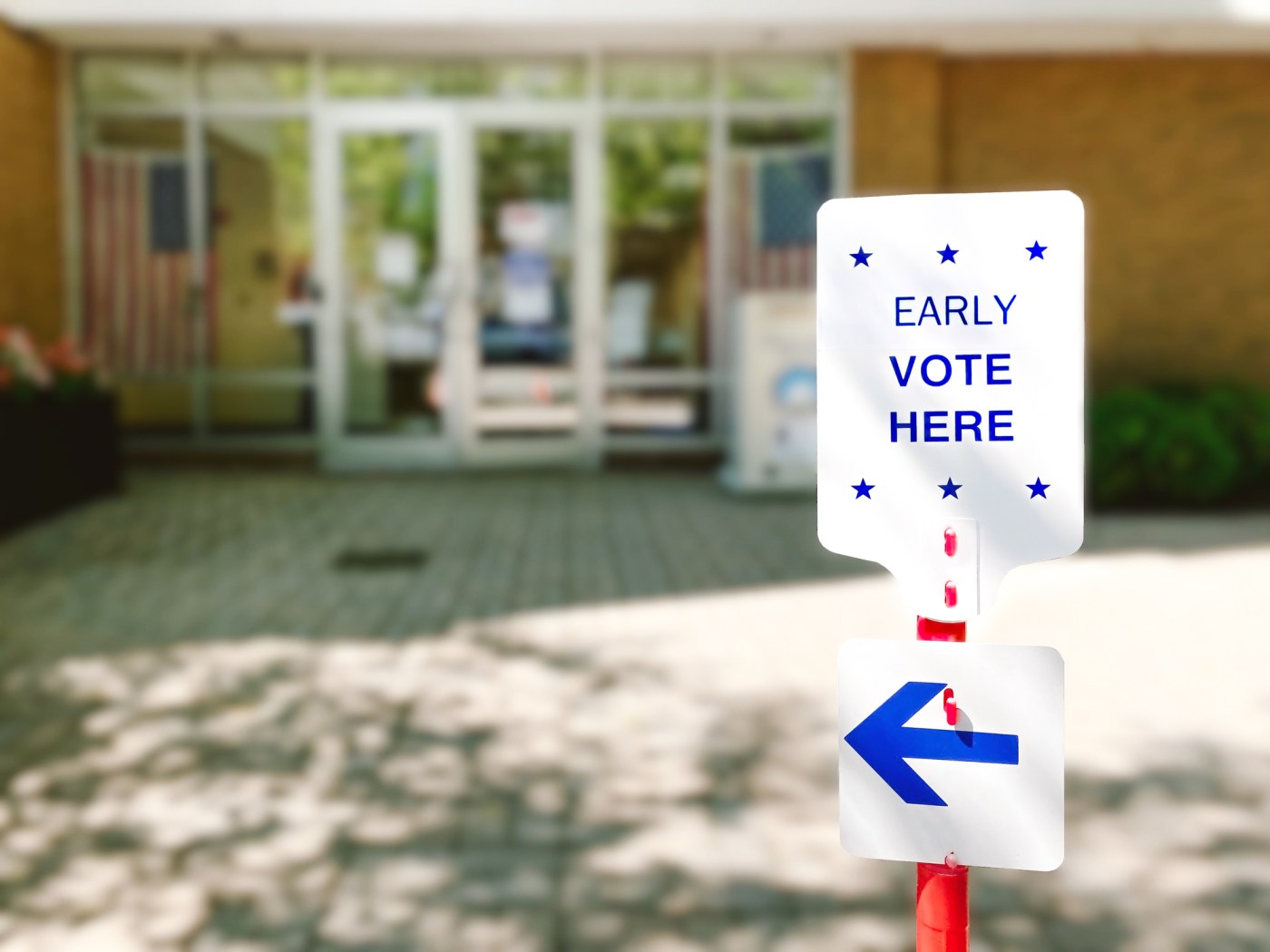 Early Voting Sign Outside of Polling Place