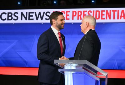 Vice Presidential Debate Between Gov. Tim Walz (D) and Sen. JD Vance (R-Ohio)