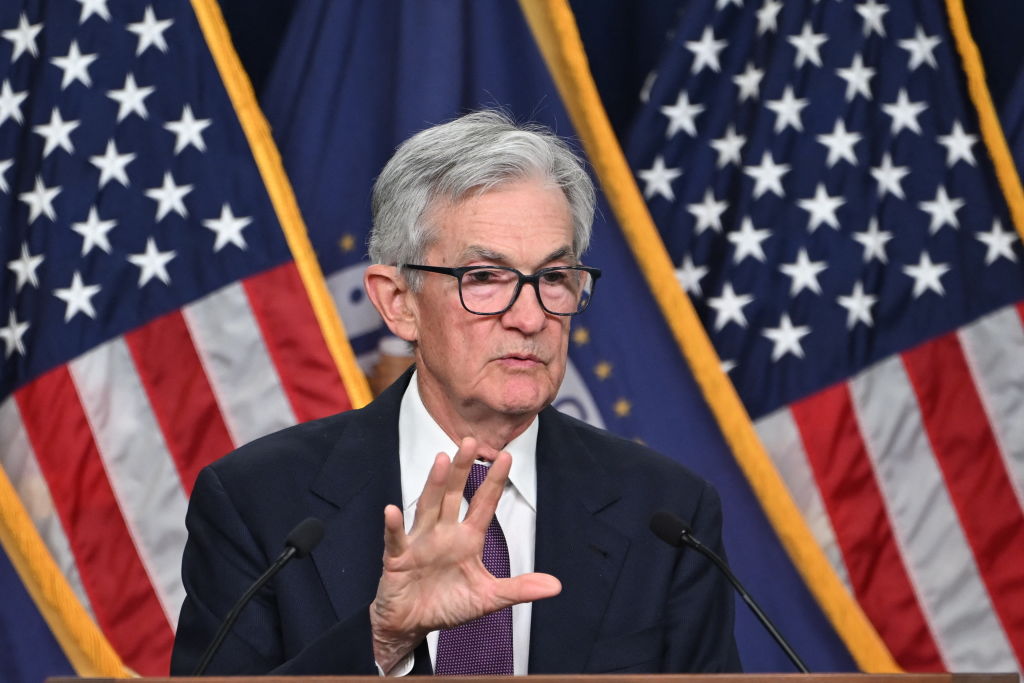 Federal Reserve Chairman Jerome Powell speaks at a press conference after the Monetary Policy Committee meeting in Washington, D.C., on December 18, 2024. (Photo by ANDREW CABALLERO-REYNOLDS/AFP via Getty Images)