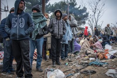 Migrants in Idomeni