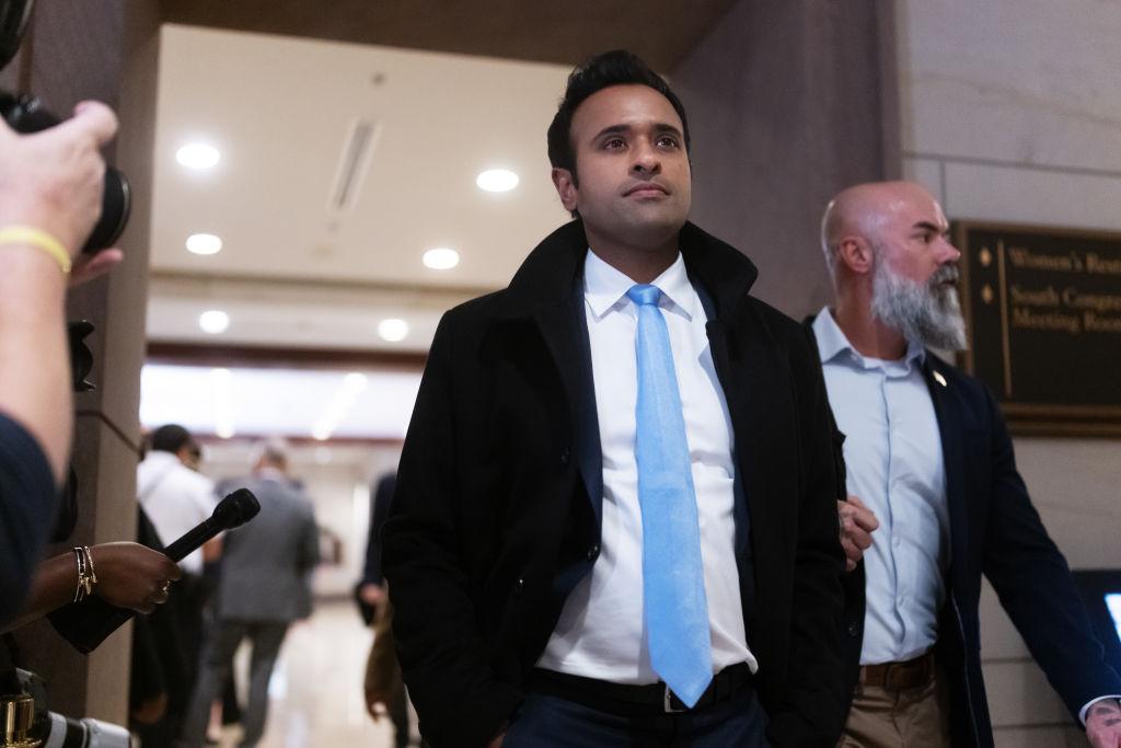 WASHINGTON, DC – DECEMBER 05: Vivek Ramaswamy is seen on Capito