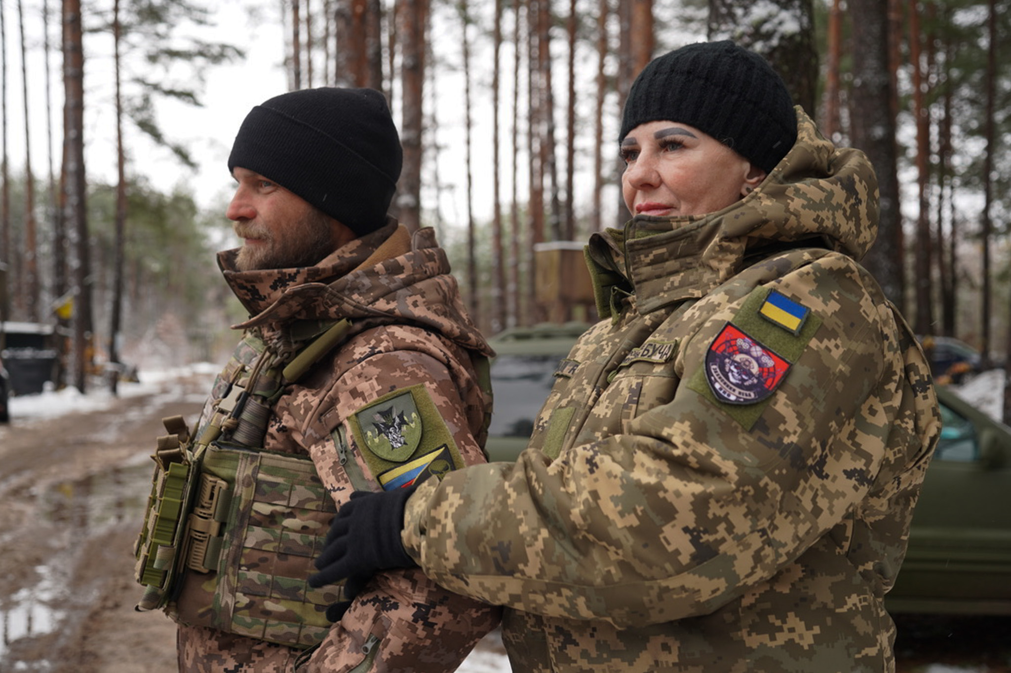 Bison and Oksana. (Photograph by Iryna Matviyishyn)