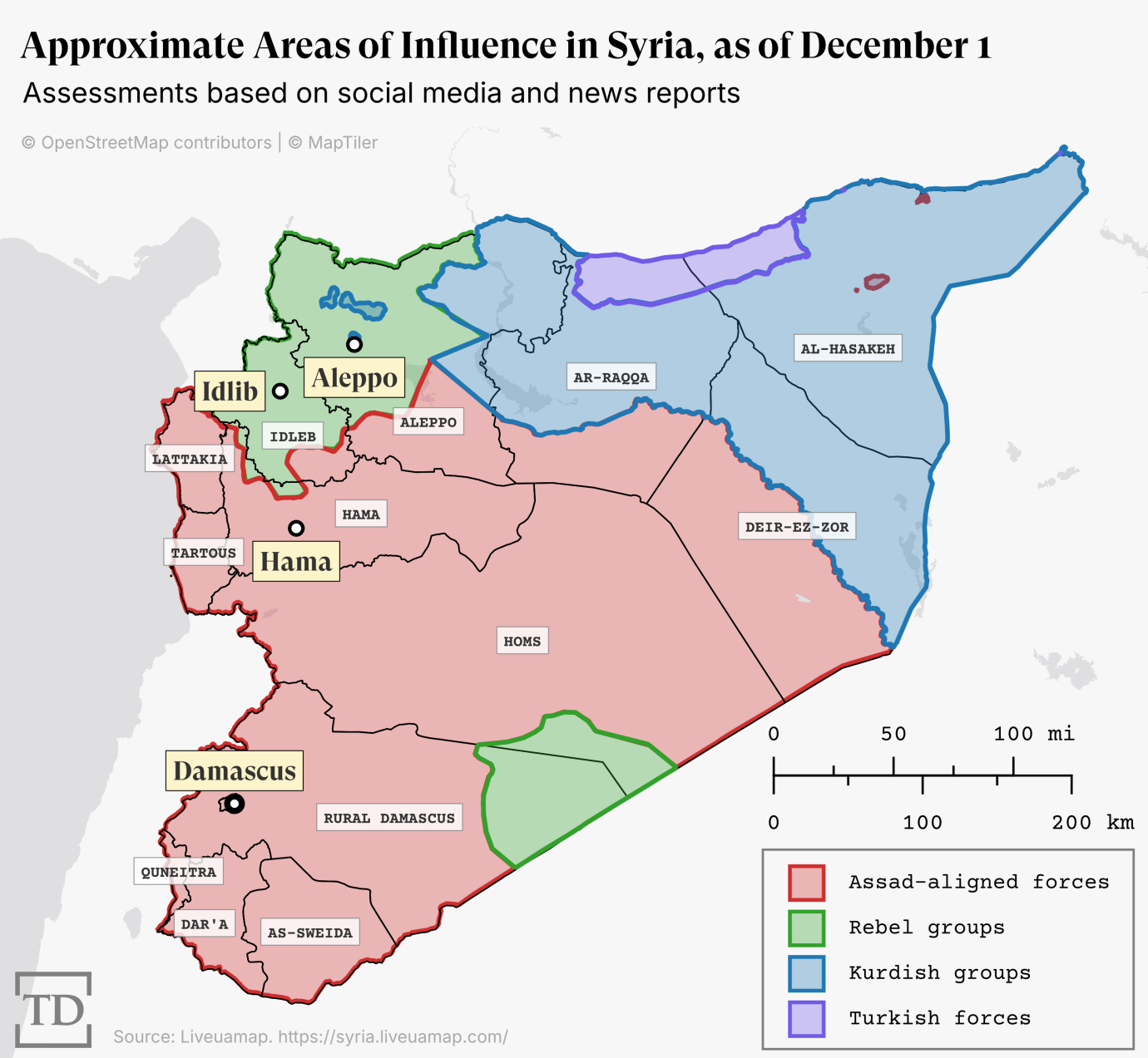 Map via Joe Schueller. Data from Liveuamap. 