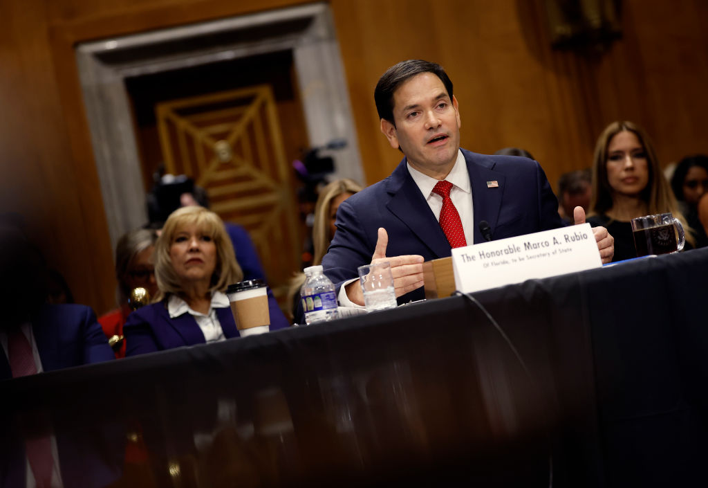 Secretary of state nominee Sen. Marco Rubio testifies during his Senate Foreign Relations confirmation hearing at Dirksen Senate Office Building on January 15, 2025, in Washington, D.C. (Photo by Kevin Dietsch/Getty Images)