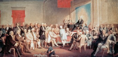 George Washington signing the Constitution