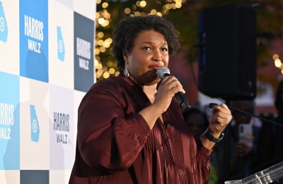 Stacey Abrams And Julia Roberts Attend Cherokee County Reproductive Freedom Rally