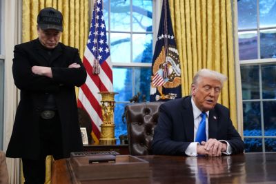 Elon Musk Joins President Trump For Signing Executive Orders In The Oval Office