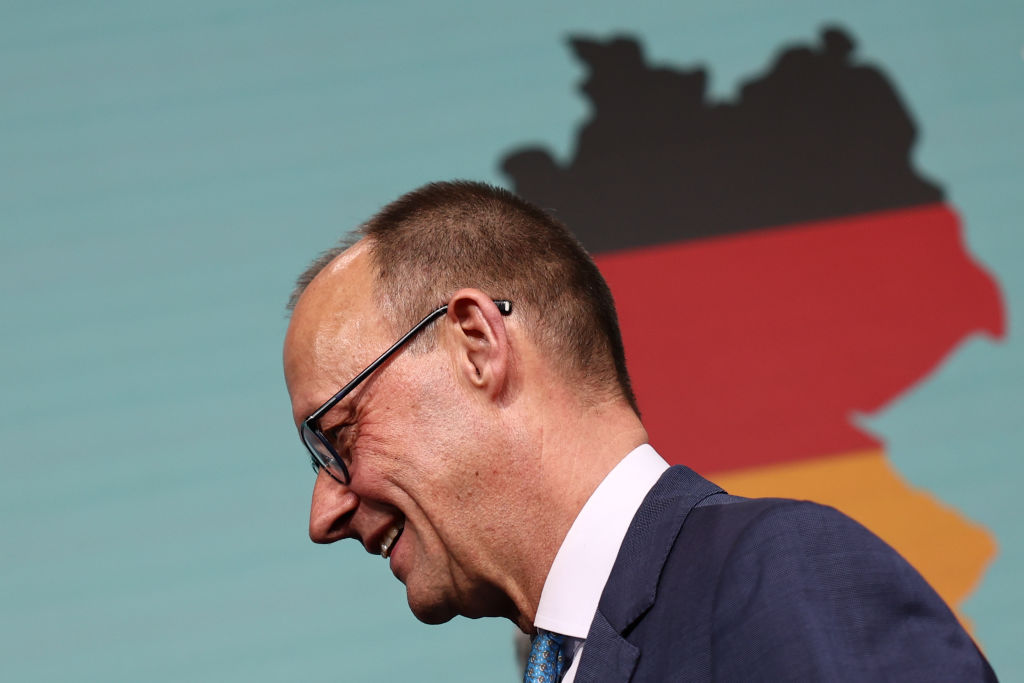 Christian Democratic Union (CDU) leader and chancellor candidate Friedrich Merz on election night, February 23, 2025. (Photo by Jakub Porzycki/NurPhoto via Getty Images)