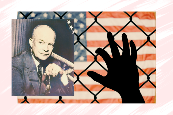 Illustration by The Dispatch. (Photo of President Dwight Eisenhower by Universal Images Group via Getty Images.)