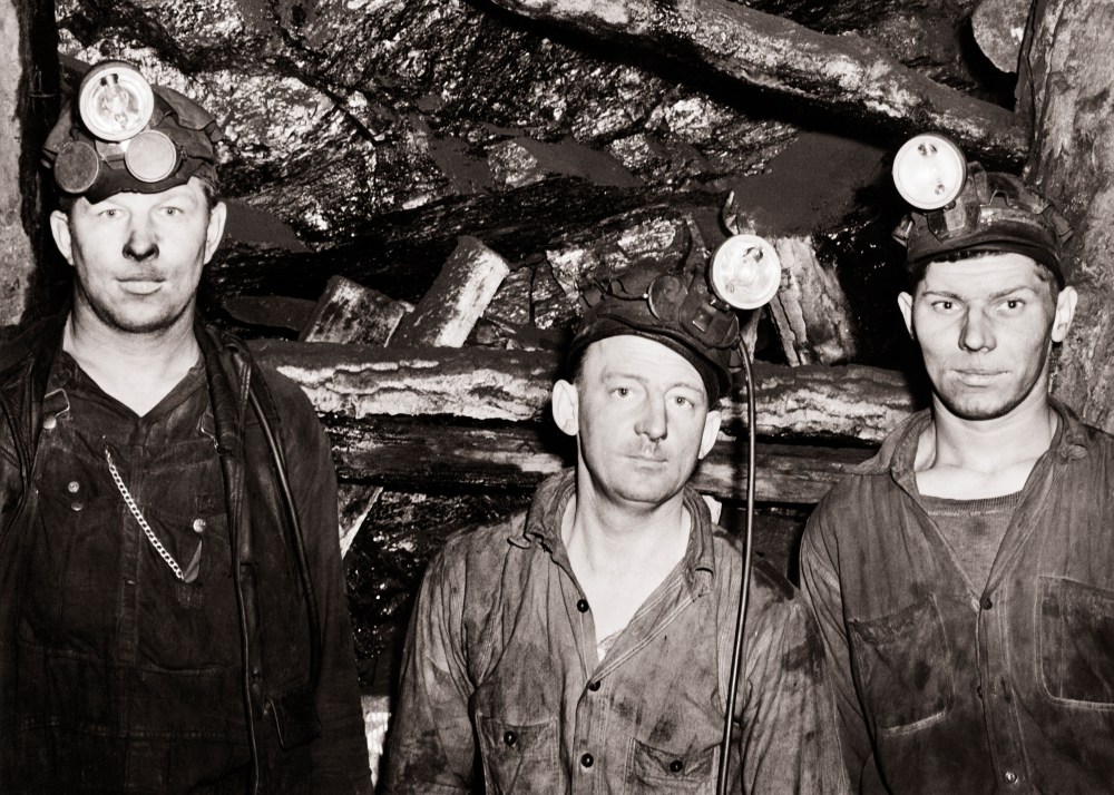 1940s Three Men Coal Miners…