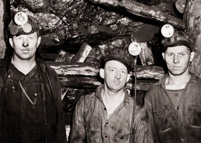1940s Three Men Coal Miners…