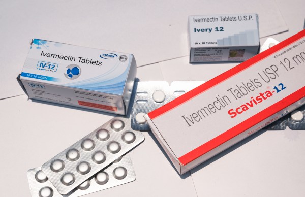 Boxes of ivermectin. (Photo by Soumyabrata Roy/NurPhoto via Getty Images)