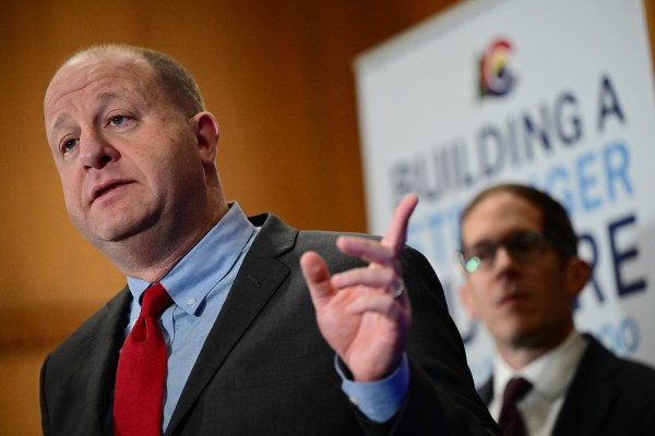 Gov. Jared Polis in the Colorado Capitol  building in Denver on Friday, November 1, 2024. (Photo by Hyoung Chang/The Denver Post/Getty Images)