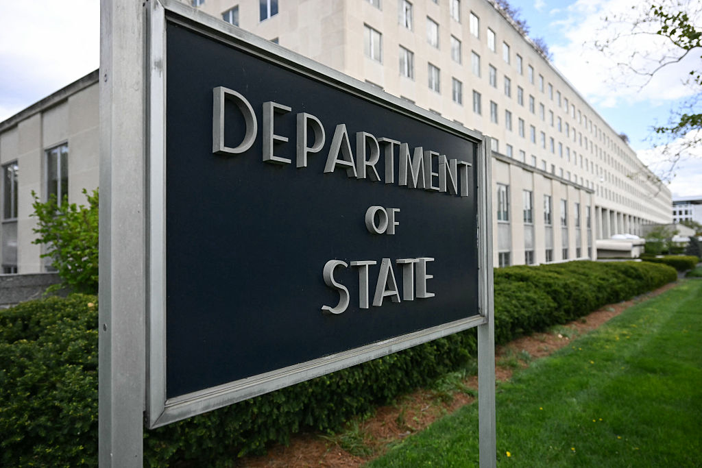 An exterior view of the US Department of State headquarters in the Foggy Bottom neighborhood in Washington, DC, on April 15, 2025. (Photo by JIM WATSON/AFP via Getty Images)