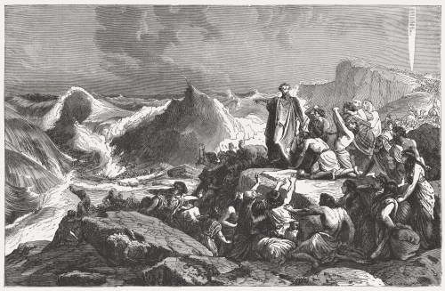 Pharaoh’s downfall in the Red Sea (Exodus 14), published 1886