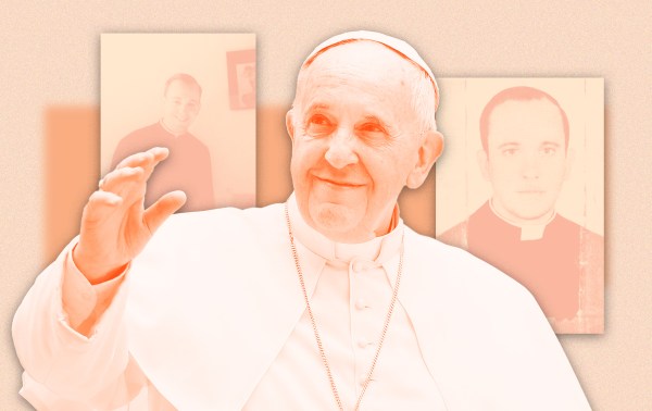 (Illustration by Noah Hickey/photos of Pope Francis via Getty Images)