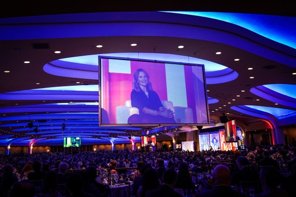 Justice Amy Coney Barrett was the main speaker at the 2023 Antonin Scalia Memorial Dinner, part of the Federalist Society's 2023 National Lawyers Convention at the Washington Hilton Hotel on November 9, 2023, in Washington, D.C. (Photo by Jahi Chikwendiu/The Washington Post via Getty Images)