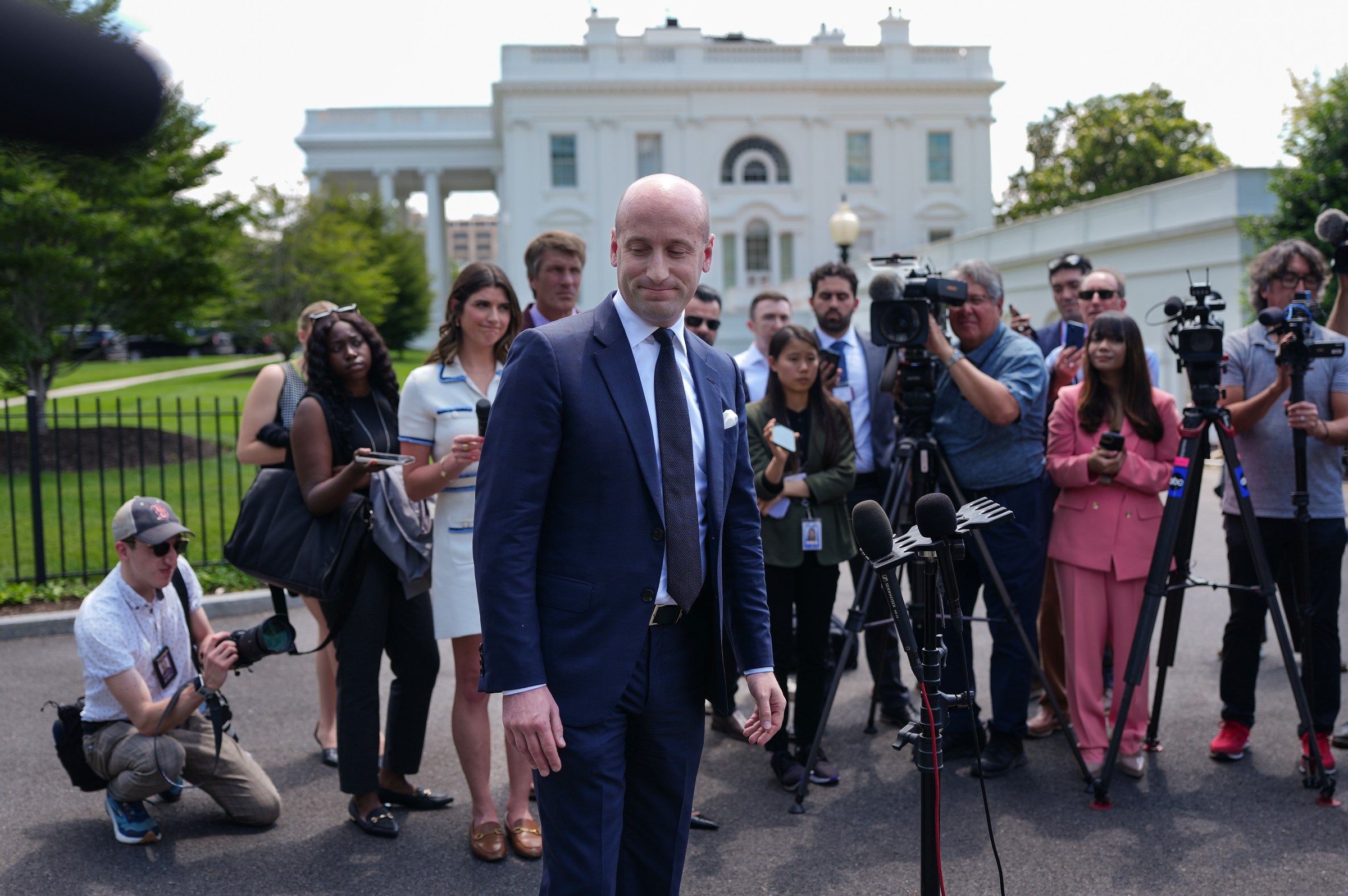 Stephen Miller Speaks To The Media At The White House