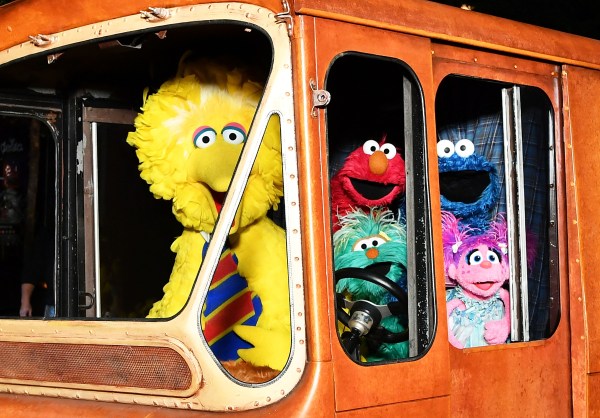 Sesame Street characters Big Bird, Elmo, Cookie Monster, and Abby Cadabby attend HBO premiere of Sesame Street's The Magical Wand Chase on November 9, 2017, in New York. (Photo by Slaven Vlasic/Getty Images/HBO)
