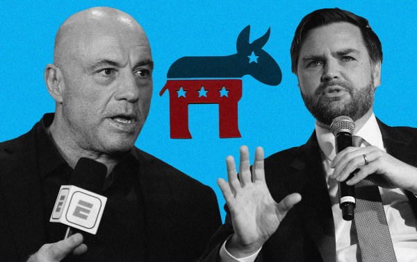 Illustration by Noah Hickey. (Photos by Kevin Dietsch/Getty Images; Chris Unger/Zuffa LLC)