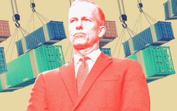 Senate Majority Leader John Thune. (Illustration by Noah Hickey/Photo by Anna Moneymaker/Getty Images)