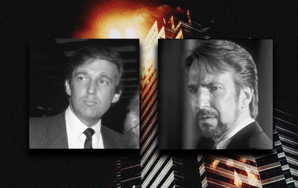 (Photo Illustration by Noah Hickey/The Dispatch. Photograph of Donald Trump by Getty Images. Photos from Die Hard courtesy  20th Century Fox.)