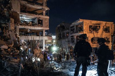 Aftermath of Iranian Missile Strike in Bat Yam