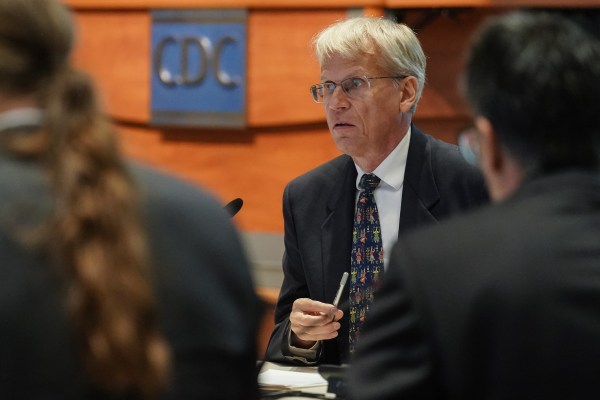 Martin Kulldorf of the Centers for Disease Control and Prevention's Advisory Committee on Immunization Practices, during the committee's first meeting at the CDC headquarters in Atlanta, Georgia, on June 25, 2025. (Photo by Elijah Nouvelage/Getty Images)