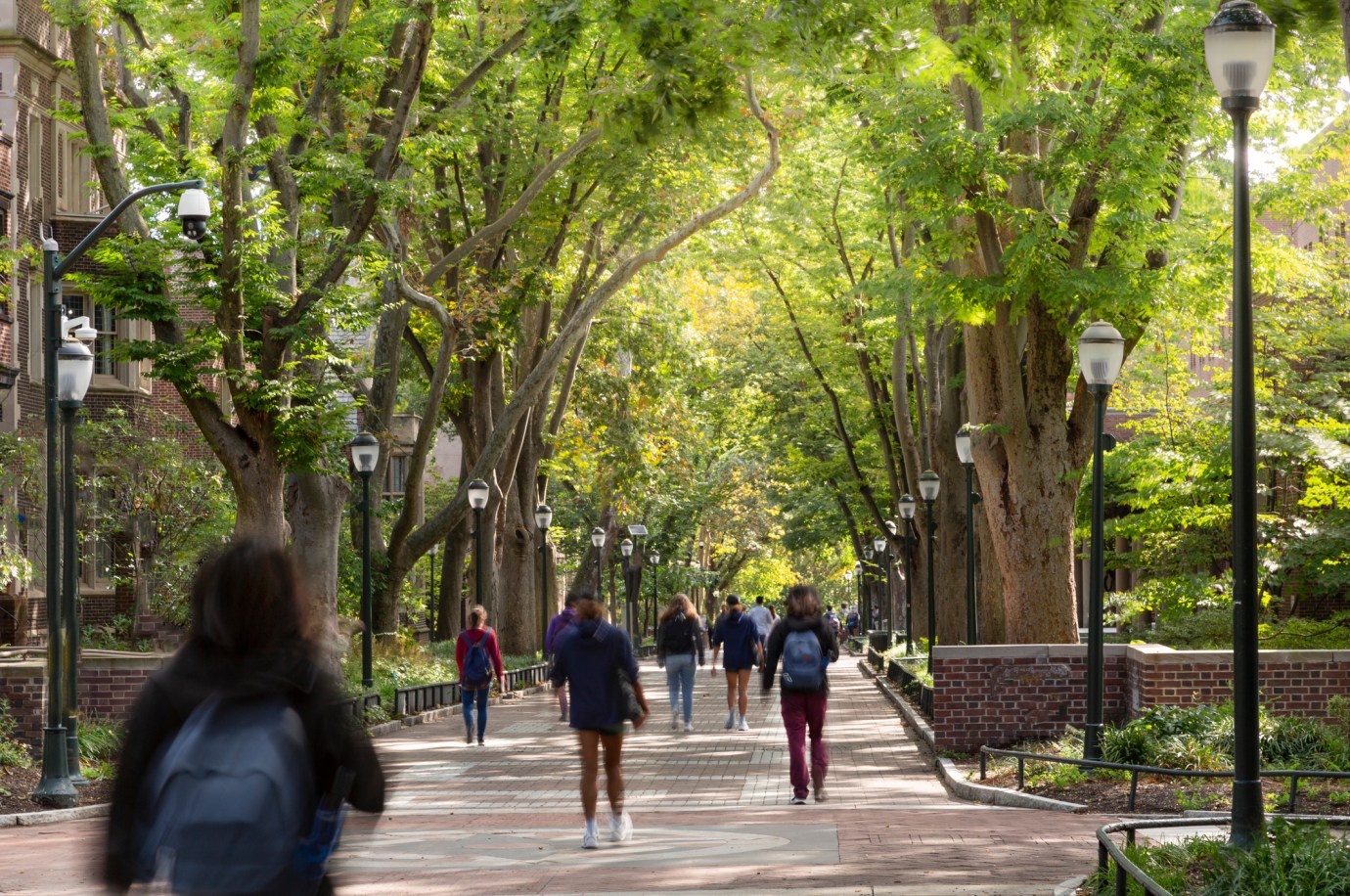 Students walking near the University of Pennsylvania