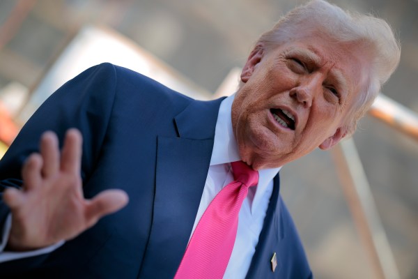 President Donald Trump talks to reporters on July 24, 2025, in Washington, D.C. (Photo by Chip Somodevilla/Getty Images)