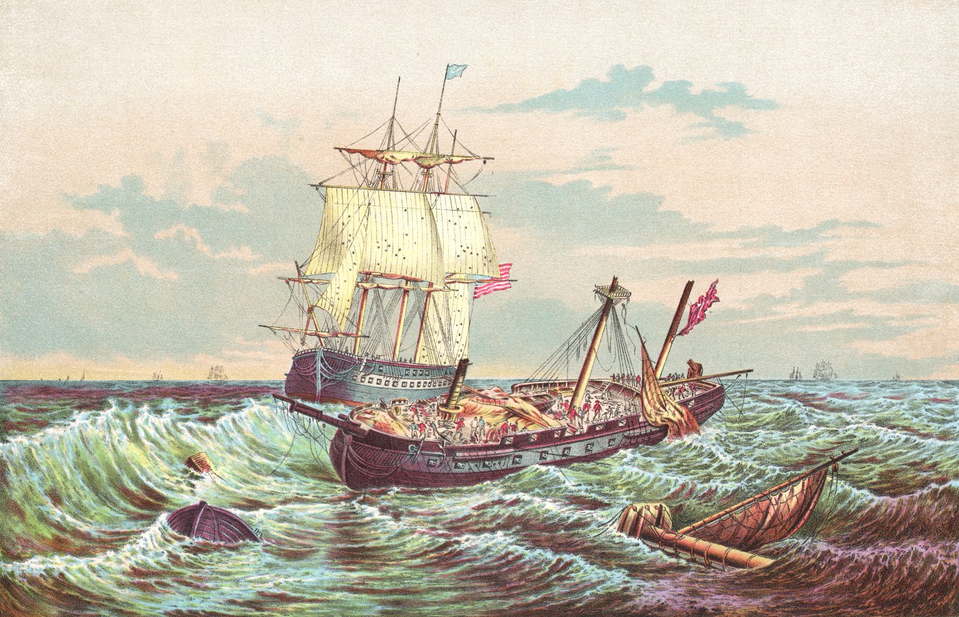 USS Constitution vs HMS Guerriere During the War of 1812 – 19th Century