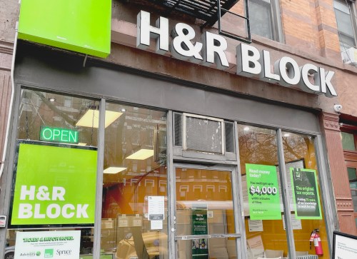 H&R Block is a tax preparation company, Hell’s Kitchen, NY