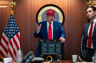 President Trump In The Situation Room During Strike on Iran