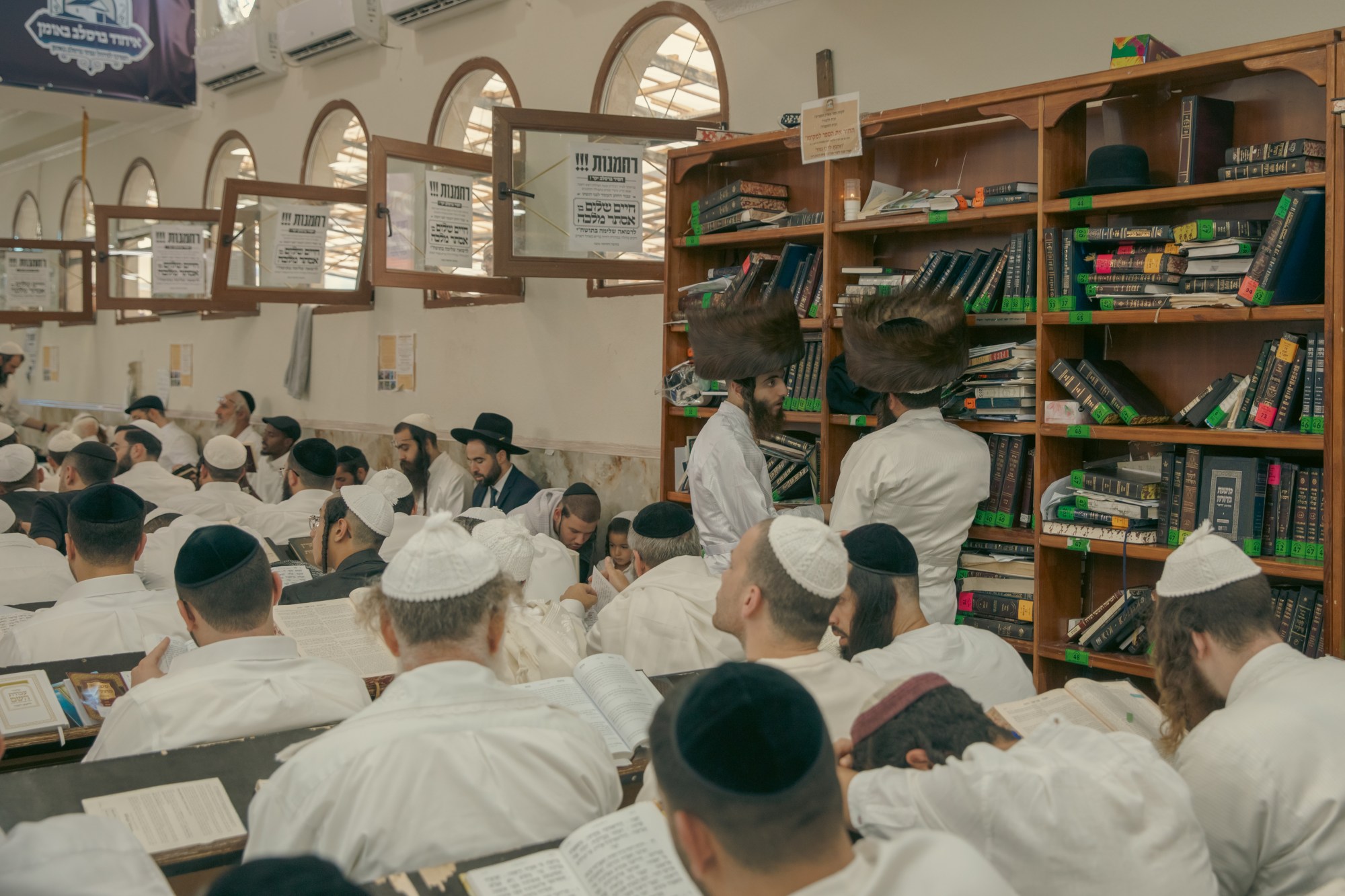 Pilgrims pray at the tomb of Rabbi Nachman in Uman, the spiritual heart of the annual Rosh Hashanah gathering. (Photo by Louis Lemaire-Sicre/The Dispatch)