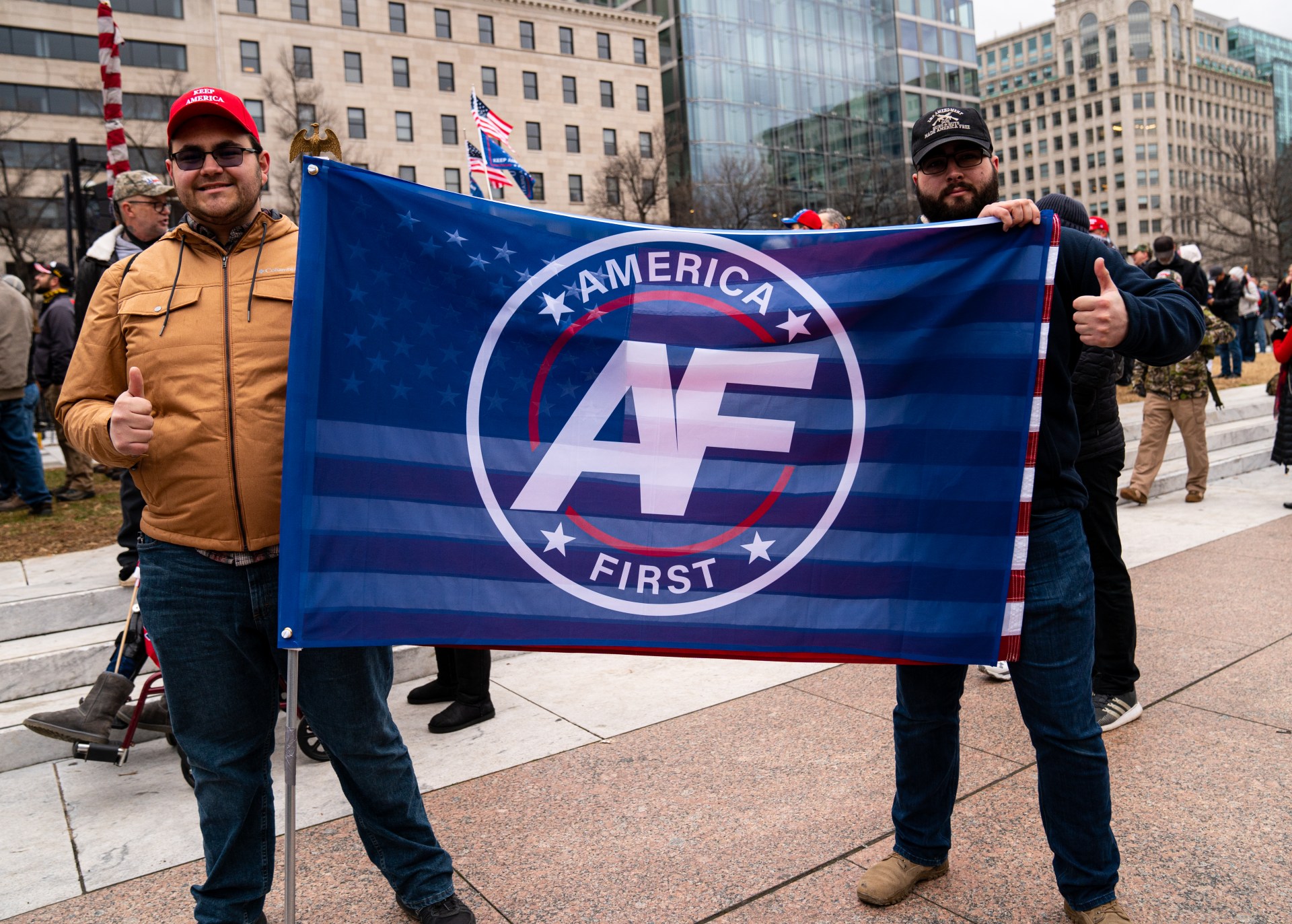 Trump Supporters Rally In Freedom Plaza In Washington, DC