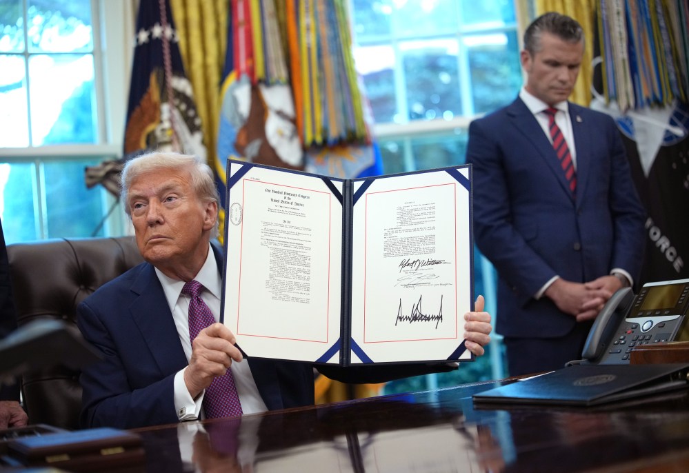 President Trump Makes An Announcement And Signs Executive Order From The Oval Office
